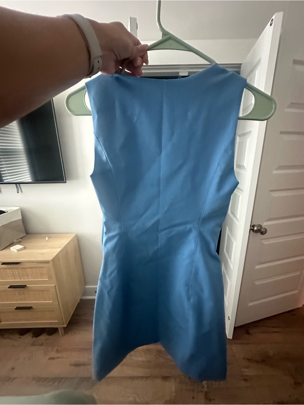 Abercrombie & Fitch Light Blue Square Neck Sheath Dress - Picture 5 of 7
